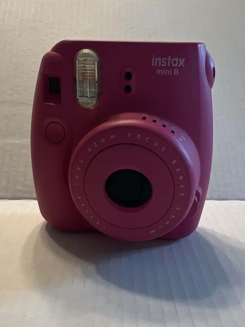 Fujifilm Instax Mini 8 Pink Instant Camera with Patterned Case and Strap
